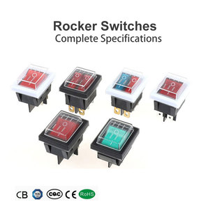 Interrupteur de bateau KCD5-<span class=keywords><strong>2021</strong></span> D5 rouge lumineux, interrupteur d'alimentation carré à 4 broches 2124 - Product Image 2