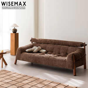 WISEMAX mobili Nordic designer italiano in vera pelle divano Coach braccio basso design retrò mobili da soggiorno <span class=keywords><strong>Set</strong></span> divani - Product Image 4