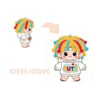 Hadiah Anak-Anak Dekorasi Rumah Koleksi Mainan Boneka Hewan Lembut Kartun Dengan Hoodie Berbulu Warna-Warni