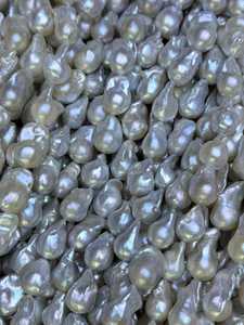 Perle baroque blanche d'eau douce naturelle <span class=keywords><strong>Eswin</strong></span> de grande taille 13-15x19-23mm Grade AAAAA/AAAA pour la fabrication de bijoux en gros - Product Image 3