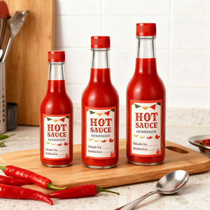 <strong>Hot</strong> Selling 3oz 5oz 8oz 90ml 150ml 250ml Wozzy <strong>Hot</strong> <strong>Sauce</strong> <strong>Bottle</strong> Chili Oil Soy <strong>Sauce</strong> Vinegar Glass <strong>Bottle</strong> With Black Cap - Product Image 2