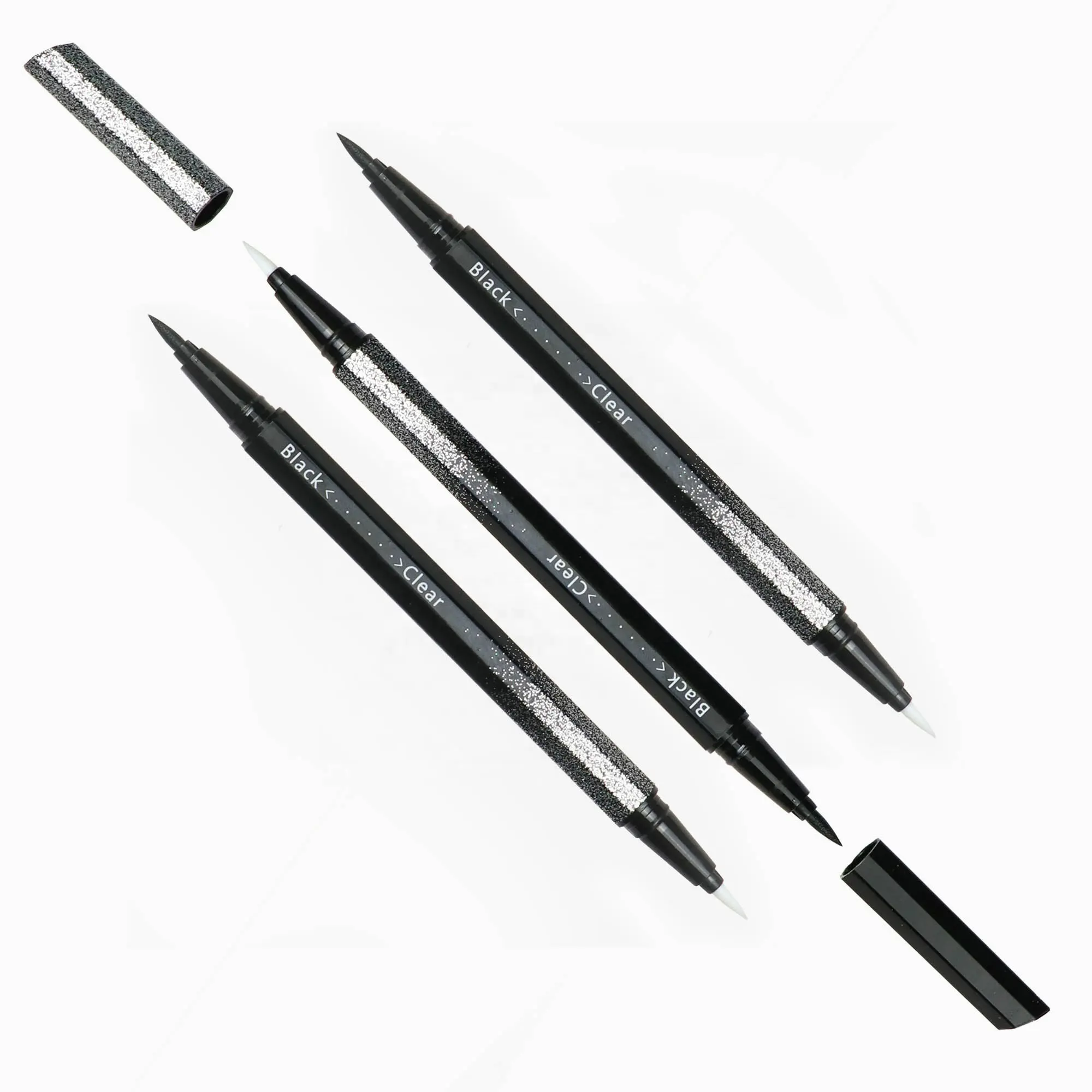 2022 New 3 In 1 Double Side Black Clear Eyeliner Gel Self Adhesive Eyeliner 3d Mink Eyelashes Liquid Magnetic Eyeliner Glue Pen