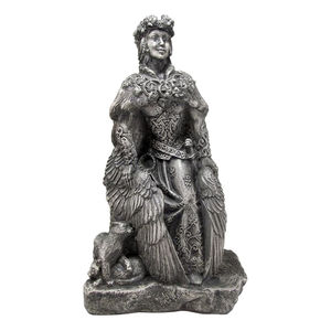 Statue <span class=keywords><strong>de</strong></span> déesse viking Freya en résine réaliste WeiVista, thème <span class=keywords><strong>de</strong></span> l'amour, finition pierre, mythologie nordique, décoration intérieure - Product Image 1