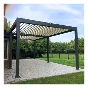 X-KPR cinese pergola fornitore gazebo alluminio louvre pergola retrattile motorizzato