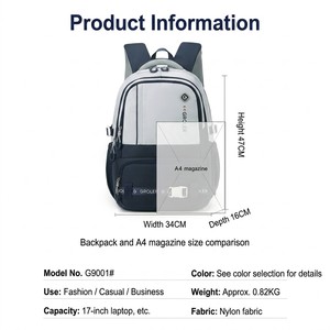 Professioneller 17,3-Zoll Business-Laptop-Rucksack Wasserdichter Reiserucksack Diebstahlsicherer Büro-Rucksack für Herren - Product Image 6