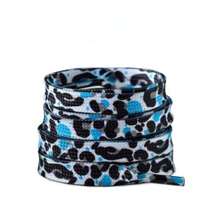 Cordones Elásticos Planos Reflectantes de 8mm con Estampado de Leopardo Personalizado para Zapatillas, Cordones de Repuesto de Poliéster Color Guepardo - Product Image 1