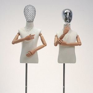 High End Kids Mannequins in Stock <strong>Model</strong> Props Half Body for <strong>Children's</strong> Clothing Store Window Electroplated Head <strong>Model</strong> Rack - Product Image 5