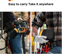 Étui de transport souple personnalisé à fermeture éclair pour outils, organiseur de multimètre numérique, sac de rangement antichoc double couche**