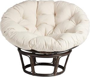 Folding Camping <b>Chair</b> Recliner <b>Padded</b> Moon Round Saucer <b>Chair</b> for Outdoor Camping and Beach - Product Image 1