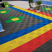 Rutschfester PVC-Gummiboden Diamantmuster Garagenbodenfliesen für Rutschschutz