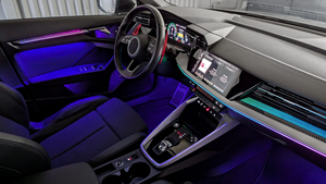 Mise à Niveau 64 Couleurs Lumière Ambiante LED pour <span class=keywords><strong>Audi</strong></span> A3 8Y 2021 à 2024, Accessoires d'Éclairage Intérieur Tableau de Bord et Portes - Product Image 4