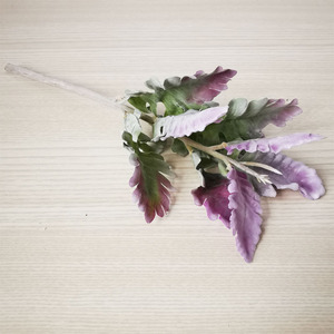 Feuilles artificielles floquées de haute qualité, branche de Miller poussiéreuse au toucher réel pour arrangements floraux - Product Image 3