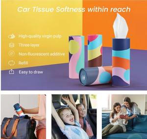 Cilindro de tejido de coche barato con tejidos suaves Facila Ajuste perfecto para portavasos de coche Comprar soporte de tejido de coche rellenado - Product Image 2