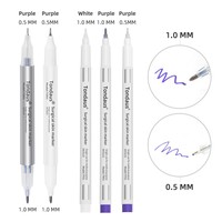 Marqueur cutané double/simple tête 0,5 mm/1 mm, stylo marqueur pour sourcils, marqueur cutané stérile, marqueur chirurgical