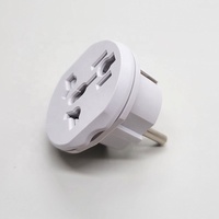 Adaptador de Enchufe Universal de Viaje de 16A Tipo-F de 2 Pines para EE. UU., Australia, Reino Unido a Enchufe Europeo para Alemania, Convertidor de Corriente CA