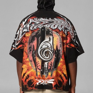Graphic Print Custom Oversized Vintage Washed Camo Motocross Graphic <strong>T</strong> <strong>Shirt</strong> <strong>Men</strong> Streetwear Loose Cotton Short Sleeve Tee - Product Image 2