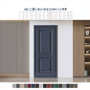 Puertas de Madera para Habitaciones de Foshan Paint Colors, Puertas Interiores de MDF Clásicas de Lujo en Color Beige, Puerta Interior Decorativa en Color Blanco - Product Image 5