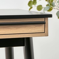 Bureau d'intérieur en bois et noir à un tiroir pour chambre à coucher Phoenix Home