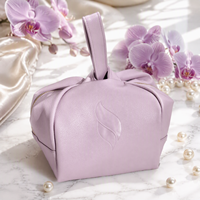 Sac à main de luxe en cuir PU avec fermeture éclair et logo en relief, vente en gros, pochette personnalisée en cuir PU avec fermeture éclair pour cosmétiques