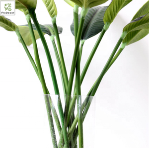 Vente chaude Feuilles artificielles en PU d'oiseau de paradis Toucher réaliste Feuillage pour la maison Hôtel Mariage Fête Décoration tropicale - Product Image 5