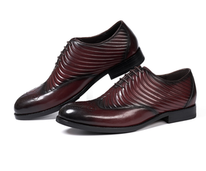 Zapatos Casuales de Cuero para Hombre de Marca de Lujo, Nuevos Oxfords con Cordones y Estampado de Avestruz, Cómodos, Hechos a Mano, para Vacaciones, Primavera, Verano, Otoño - Product Image 2
