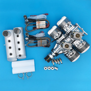 Moteur d'avion à essence à aile fixe modèle DLE120T4, quatre cylindres, deux temps, refroidissement naturel par air, cylindrée 120 cm³ - Product Image 3
