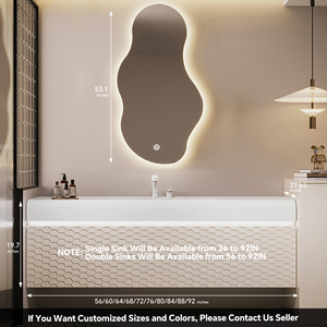 Mueble de Baño Moderno <span class=keywords><strong>Minimalista</strong></span> con Espejo Inteligente y Gabinete de Madera Sólida - Product Image 6