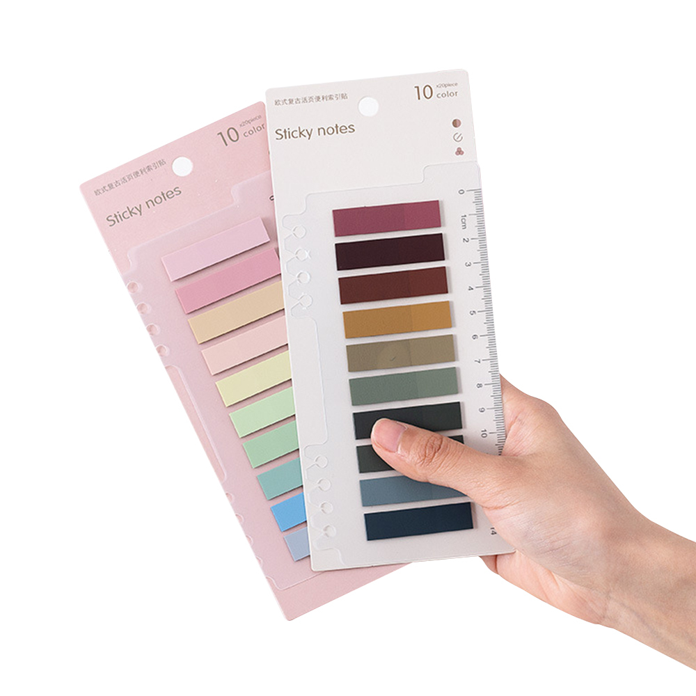 Multi Colors Sticky Strip Mark Solid Color Divider Tabs Memo