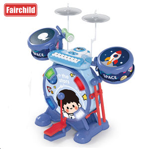 Batterie électrique 2 en 1 pour enfants, jouet <span class=keywords><strong>jazz</strong></span> avec lumière musicale, fonction éducative, matière plastique ABS pour les jeux. - Product Image 2