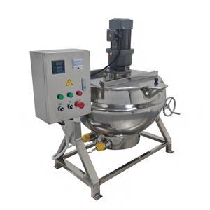 Peralatan memasak Sandwich campuran Gas planet semi-otomatis 600L panci tumis goreng baja tahan karat untuk panci masak industri daging - Product Image 5