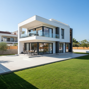 Casa Prefabricada de Estructura de Acero Ligero, Villa Moderna con Estructura de Acero Ligero y Vidrio - Product Image 1