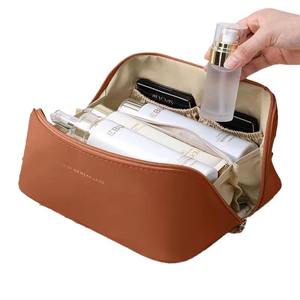 Sac de maquillage de voyage portable, grande capacité, sac de rangement rectangulaire en PVC pour cosmétiques, articles de toilette, salle de bain, usage domestique - Product Image 5