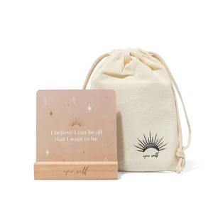 <span class=keywords><strong>Carte</strong></span> d'affirmation de la santé mentale de la motivation avec bloc de bois et support de bureau personnalisé imprimé <span class=keywords><strong>adulte</strong></span> ami soins personnels positifs quotidien - Product Image 1