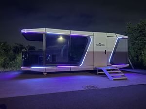 Casa Contenedor de Acero Portátil Expandible Pequeña, Módulo Desmontable para Oficina, Cabina Telefónica, para Jardín, Resort, Hotel, <span class=keywords><strong>Retiro</strong></span> en la Playa - Product Image 2