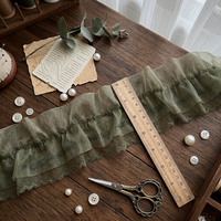 Volants en polyester simple/double couche personnalisés, accessoires pour vêtements et textiles de maison, dentelle à volants, usine de dentelle