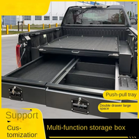 Système de tiroirs universels pour benne de pick-up Ford Ranger Hilux GWM Poer, boîte de rangement double tiroir personnalisable avec plateau de chargement coulissant