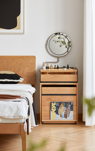 <span class=keywords><strong>Demi</strong></span>-maison <span class=keywords><strong>commode</strong></span> moderne en bois massif avec chaise réglable miroir éclairé par LED coiffeuse avec tiroirs pour chambre à coucher - Product Image 2