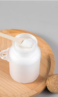 Conteneur de stockage en bois avec cuillère en liège pour poudre de masque, sel de bain exfoliant, sous-flacons de 100, 200, 250, 300, 500 g / mL