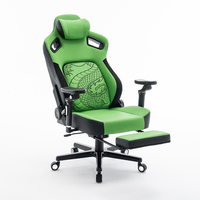 Fauteuil de gaming moderne color block à motif imprimé, avec accents chromés, siège baquet, rembourrage épais et coussin large, pour la maison et le studio