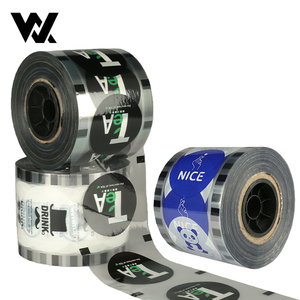 Film d'étanchéité pour gobelets à bulles de thé glacé, jus, eau, imprimé sur mesure, 3000 rouleaux, 90 mm, 95 mm, 105 mm, pour couvercle de gobelet en PET PP - Product Image 1