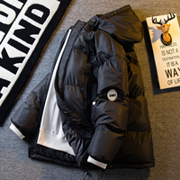 Doudoune Homme Hiver Tendance Américaine Rétro de Marque avec Sensation Haut de Gamme, Doudoune Épaisse et Ample en Duvet de Canard Blanc