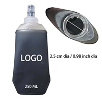 Gourde souple pliable en TPU de 250 ml et 300 ml pour sac d'hydratation, gilet de course, bouteille d'eau pliable