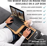 Combohome Bureau d'ordinateur moderne en bambou Table d'ordinateur pliable pour travailler sur le lit Table d'ordinateur portable pliable