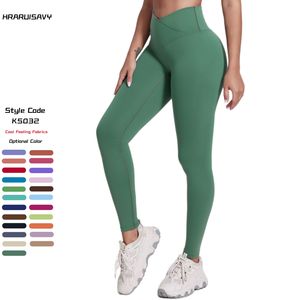 Leggings Deportivos de Cintura Alta con Control de Abdomen, Estilo Cruzado, para Yoga, Gimnasio, Fitness, para Mujer, de Alta Calidad, Venta Caliente - Product Image 5