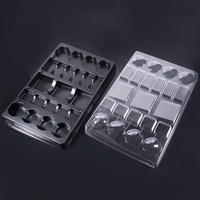 Barquettes en plastique personnalisées en PET PVC pour chocolats avec couvercle, insert en plastique pour barquettes à truffes et chocolats