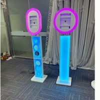 Gratis kustom menara Ipad Logo Pod Stan foto dengan lampu isi Led
