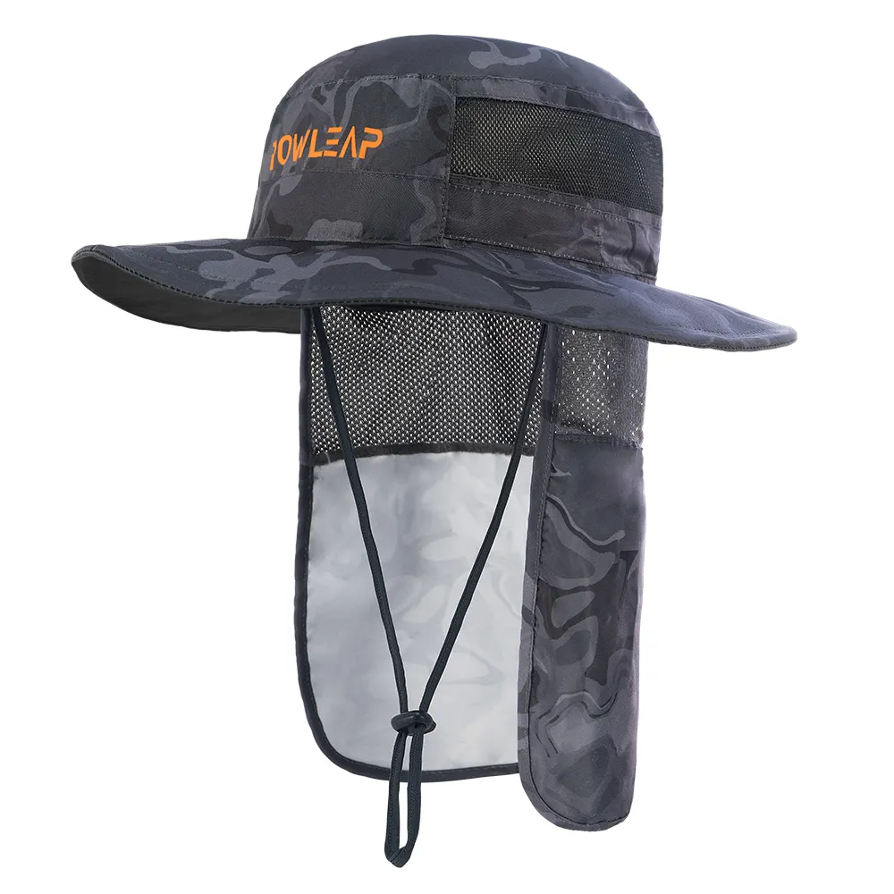 Best Bucket Caps Custom Camouflage Lightweight Fishing Hat With Removable Neck Shield For Men Women