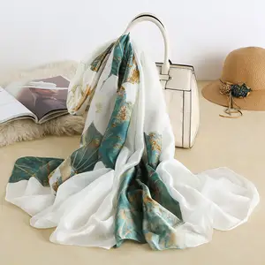 Шарфы для женщин, 180 х90 см, легкий шарф с цветочным узором, шарф, шаль, модные шарфы, солнцезащитные Шали