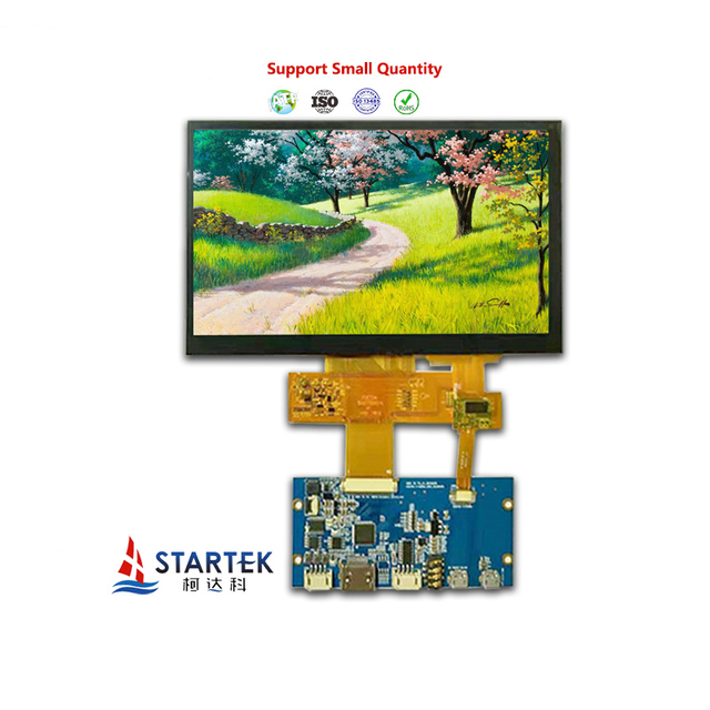 Startek TFT 7 Inch HDMI 1000 Cd/m2 Touch 7 Inch TFT LCD Display 800x480 7 Inch 450 Nits TFT LCD Touch Screen