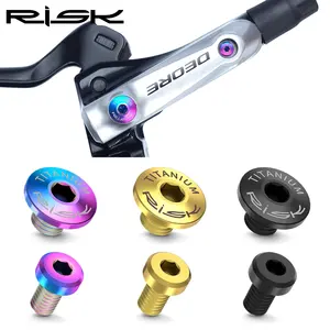 Tornillos RISK para Tapa de Cilindro de Aceite Completo/Separado para Maneta de <span class=keywords><strong>Freno</strong></span> de Bicicleta <span class=keywords><strong>Shimano</strong></span>, Tornillo Fijo de Titanio para <span class=keywords><strong>Freno</strong></span> de Disco Hidráulico de Bicicleta - Product Image 2